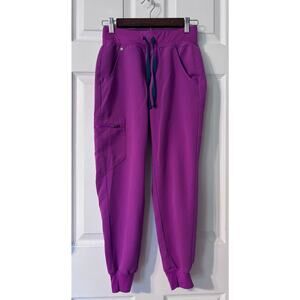 Figs Scrub Pants Womens XXS Purple Zamora Style Healthcare Nurse Vet Tech